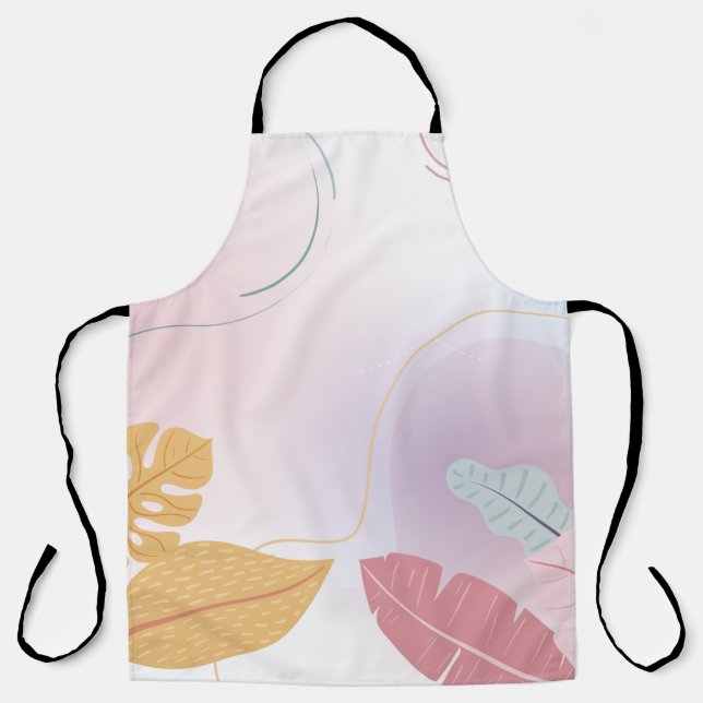 Plants leaves wallpaper background apron (Front)