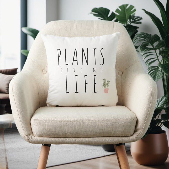 Plants Life trendy graphic and typography Cushion (Creator Uploaded)