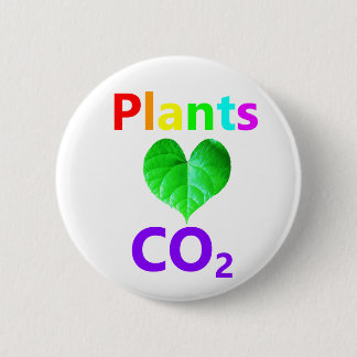 Plants Love CO2 6 Cm Round Badge