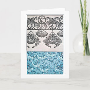 Plants of Art Nouveau Style, Mucha Card