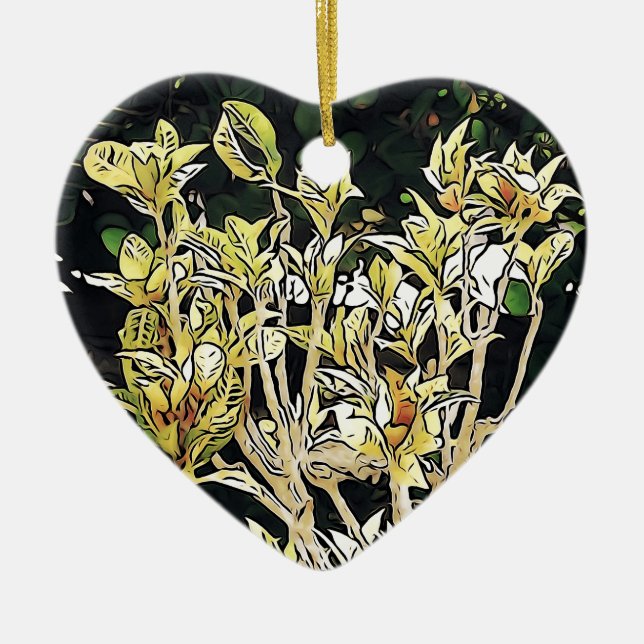 Plants of Cuba Ceramic Ornament (Front)