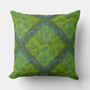 Plants pattern.12c DGrey BG Cushion