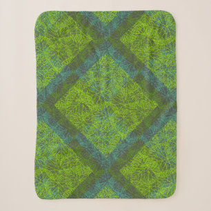 Plants pattern.12c DGrey BG Sherpa Blanket