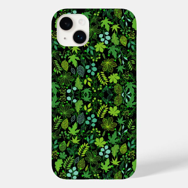 Plants pattern.14b Black BG Case-Mate iPhone Case (Back)