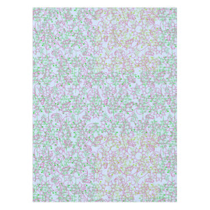 Plants pattern.14C Pink Floral Lblue BG Tablecloth