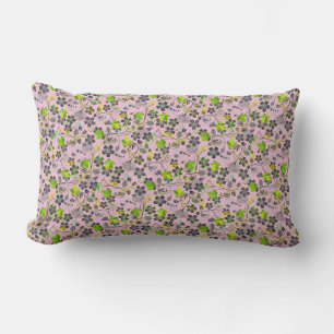 Plants pattern A03.b Lpink BG Lumbar Cushion