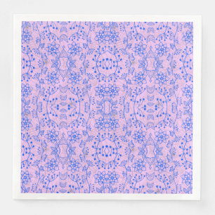 Plants pattern A08.b boho. lpurple BG Napkin