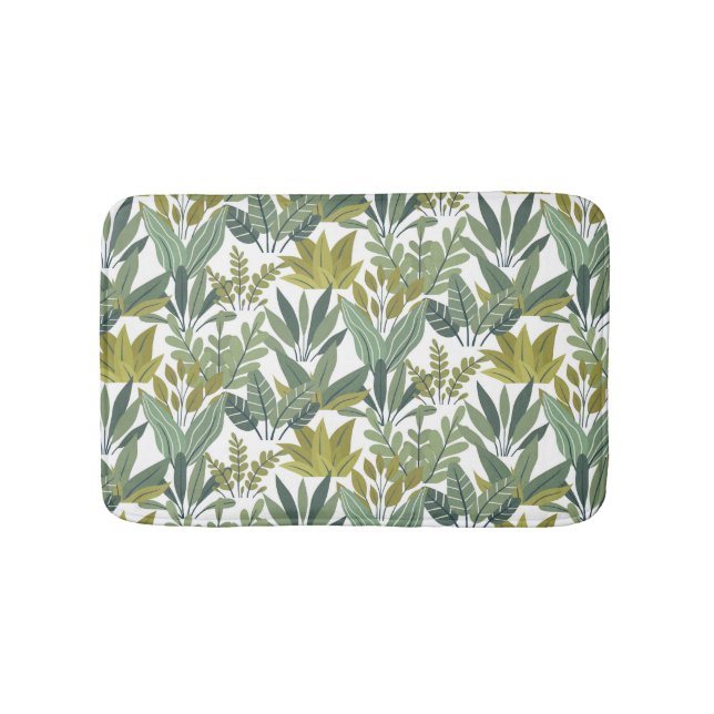 Plants pattern bath mat (Front)