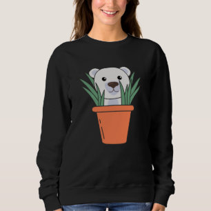Plants Polar Bear Bears Flower Pot Bear Polar Bear Sweatshirt