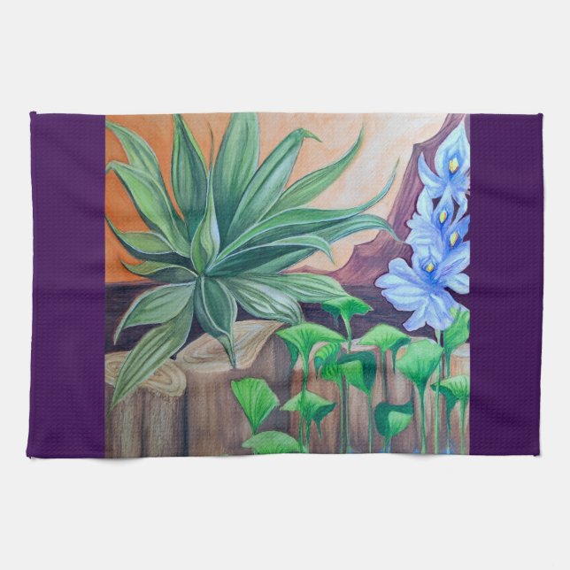 Plants Pond Party  Tea Towel (Horizontal)