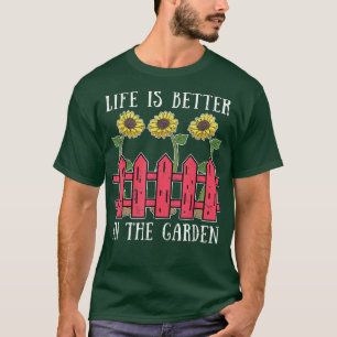 Plants Yellow Flower Gardener Sunshine Sunflower T-Shirt