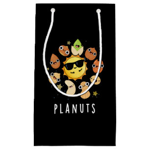 Planuts Funny Astronomy Nuts Pun Dark BG Small Gift Bag