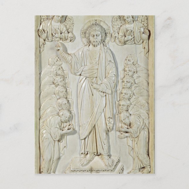 Plaque depicting Christ blessing the Apostles Postcard (Front)