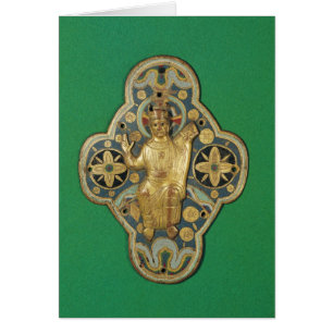 Plaque depicting God blessing