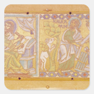 Plaque depicting St. Mark Square Sticker