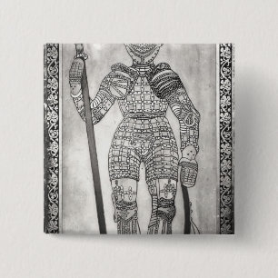 Plaque depicting the armour of Joan of Arc 15 Cm Square Badge