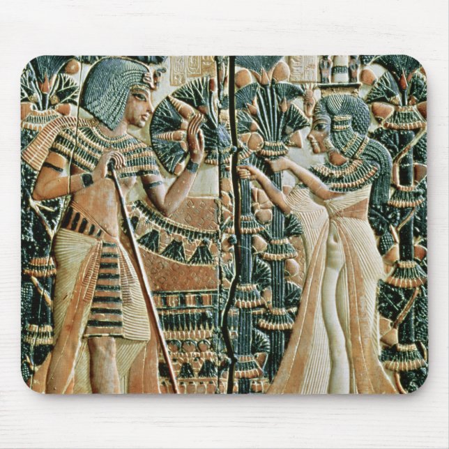 Plaque from the lid of coffer showing mouse pad (Front)