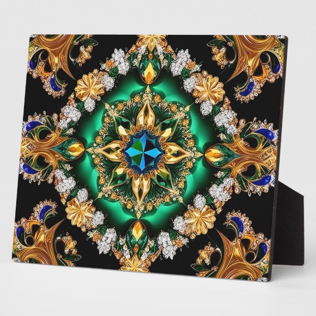 Plaque with Brazilian Colours Modern Design (Side)