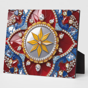 Plaque with Colombian Colours Modern Design