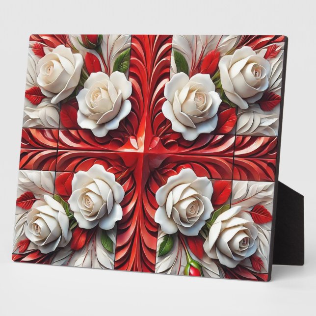 Plaque with English Roses Design (Side)