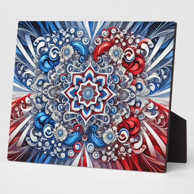 Plaque with French Colours Modern Design (Side)