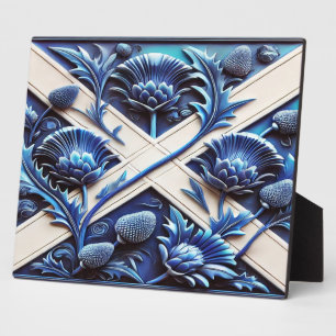 Plaque with Scottish Thistles Modern Design