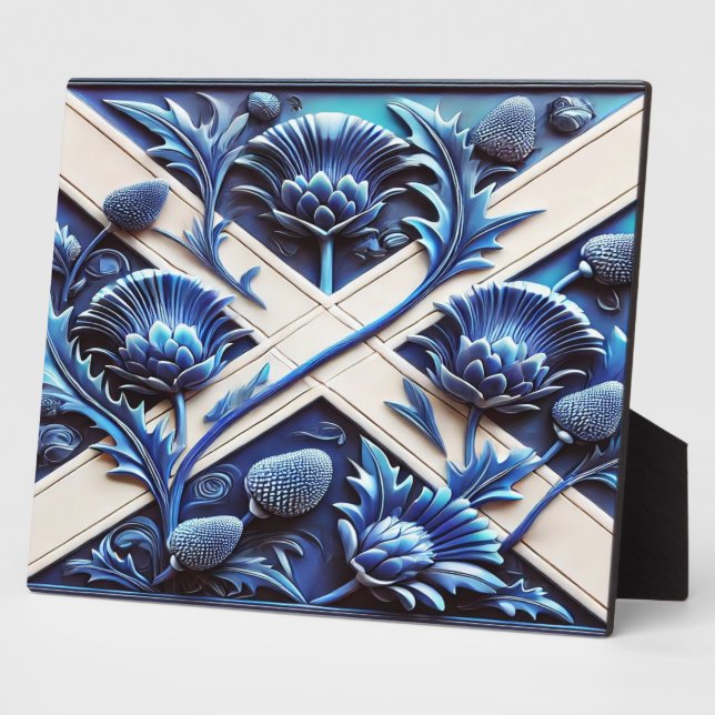 Plaque with Scottish Thistles Modern Design (Side)