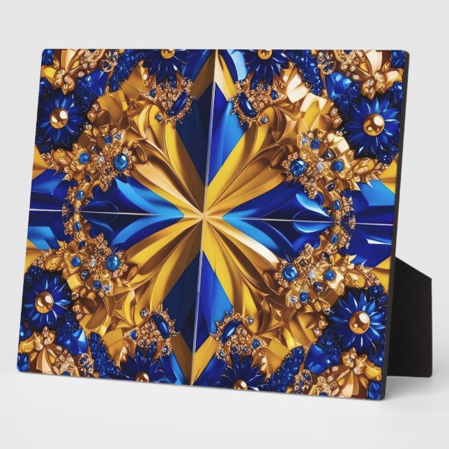 Plaque with Sweden Colours Modern Design (Side)