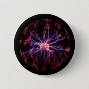Plasma Ball 6 Cm Round Badge