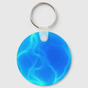 Plasma Ball Aqua Blue Photo Key Ring