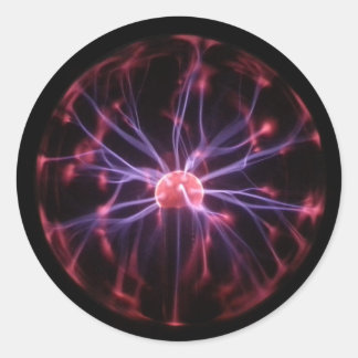Plasma Ball Classic Round Sticker