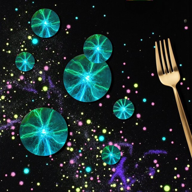 Plasma Ball Confetti (Electricity ball table confetti for fun STEM and science themed events)