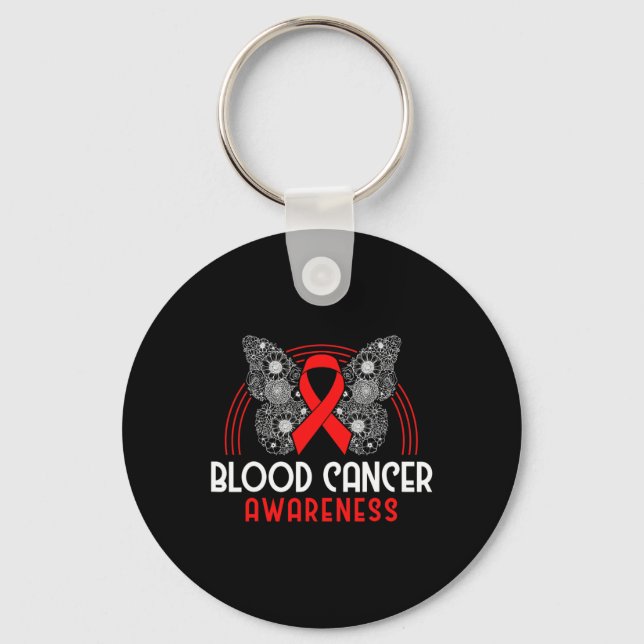 Plasma Cell Myeloma Survivor Blood Cancer Awarenes Key Ring (Front)
