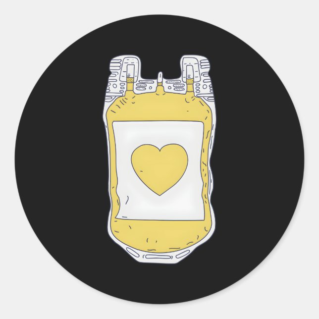 Plasma Donor Yellow He Plasma Chemist Classic Round Sticker (Front)