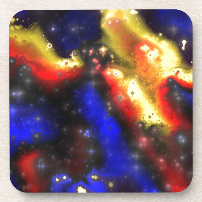 plasma fractal pattern coaster (Front)