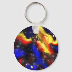 plasma fractal pattern key ring