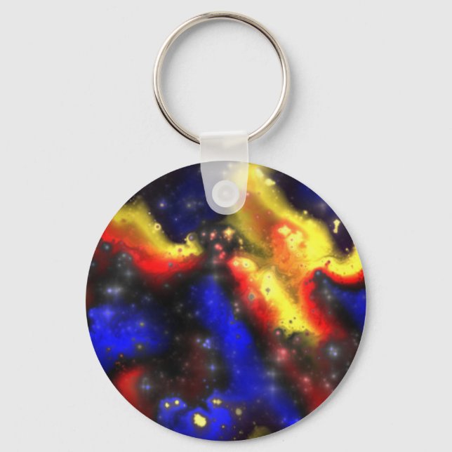 plasma fractal pattern key ring (Front)