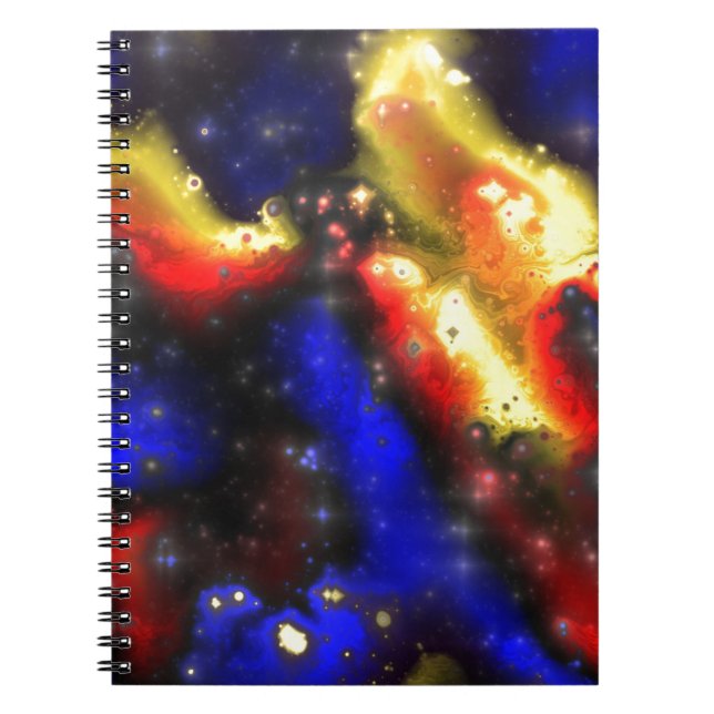plasma fractal pattern notebook (Front)