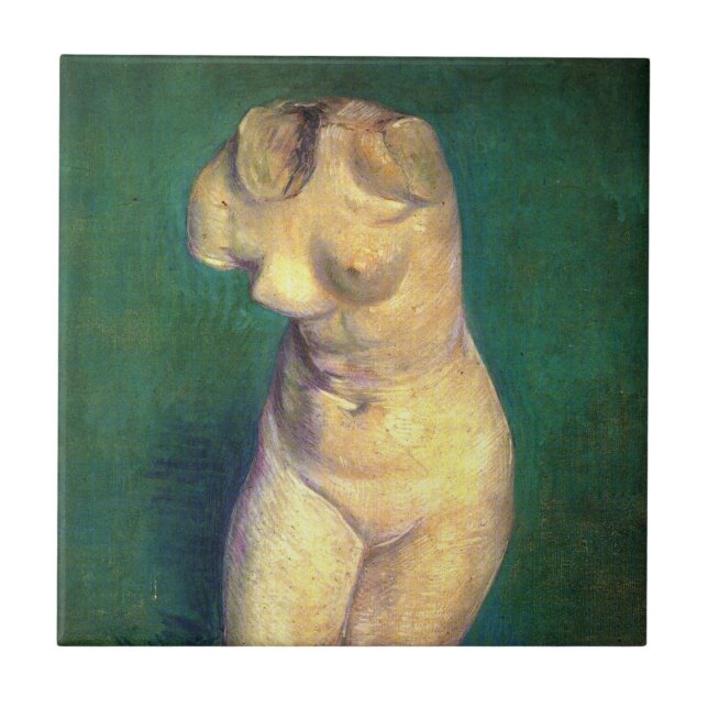Plaster Statuette Female Torso by Vincent van Gogh Ceramic Tile (Front)