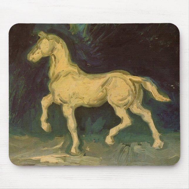 Plaster Statuette of a Horse by Vincent van Gogh Mouse Pad (Front)