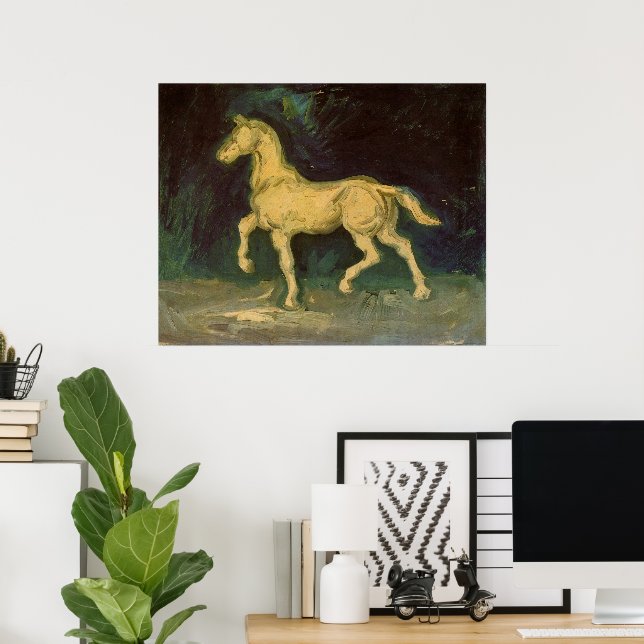 Plaster Statuette of a Horse by Vincent van Gogh Poster (Home Office)