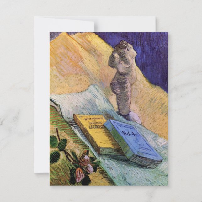 Plaster Statuette Rose and Novels Vincent van Gogh (Front)