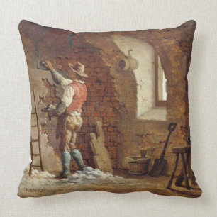 Plasterer, c.1807 (oil on panel) cushion