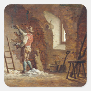 Plasterer, c.1807 (oil on panel) square sticker