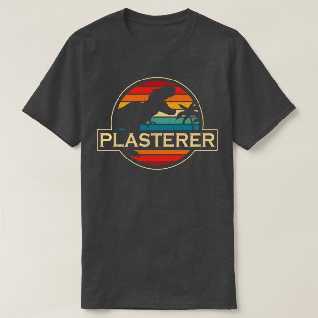 Plasterer Dinosaur T-Shirt (Design Front)