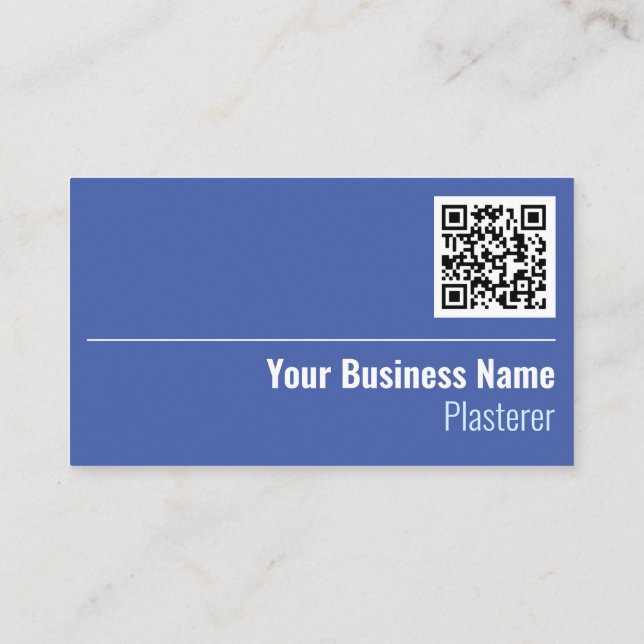Plasterer QR Code Business Card (Back)