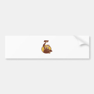 plasterer worker tradesman plastering retro bumper sticker