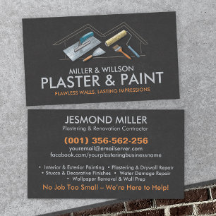 Plastering and Painting Services  Business Card