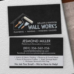 Plastering and Painting Services  Business Card