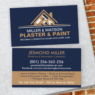 Plastering and Painting Services  Business Card